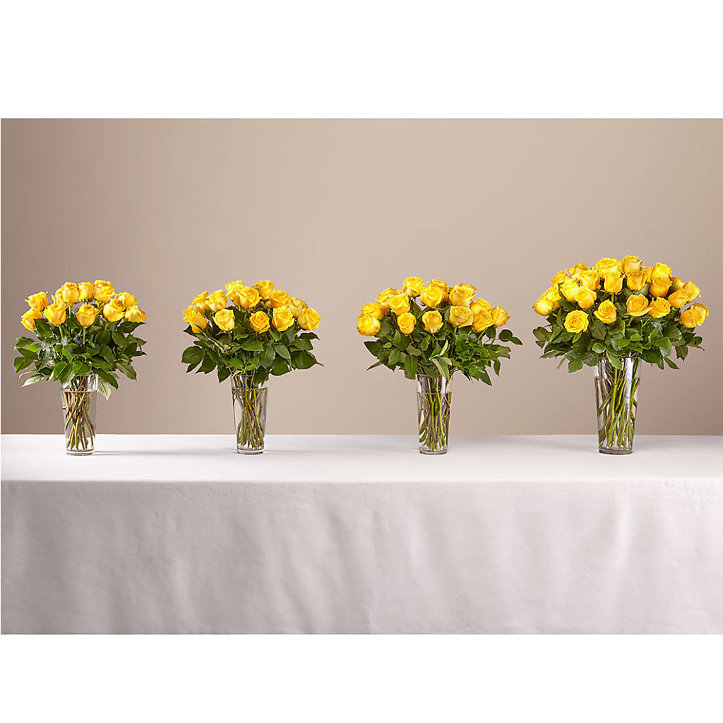 Long Stem Yellow Rose Bouquet – LEMON TREE FLOWERS & THINGS, Columbiana OH