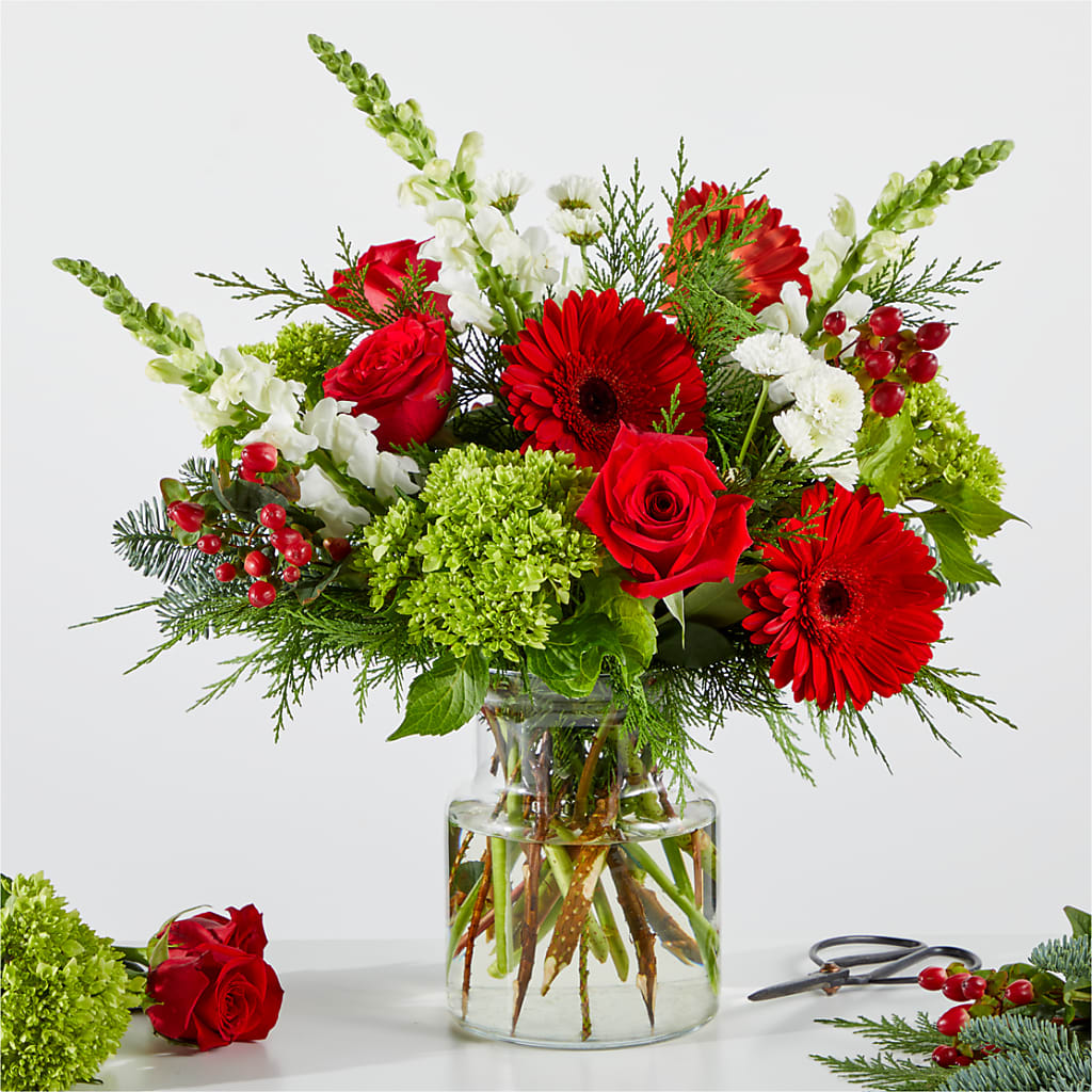 Merry Moment Bouquet – A Florist Original – LEMON TREE FLOWERS & THINGS, Columbiana OH