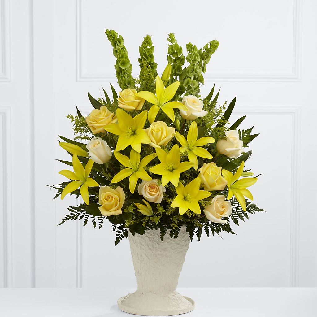 Golden Memories Arrangement – LEMON TREE FLOWERS & THINGS, Columbiana OH