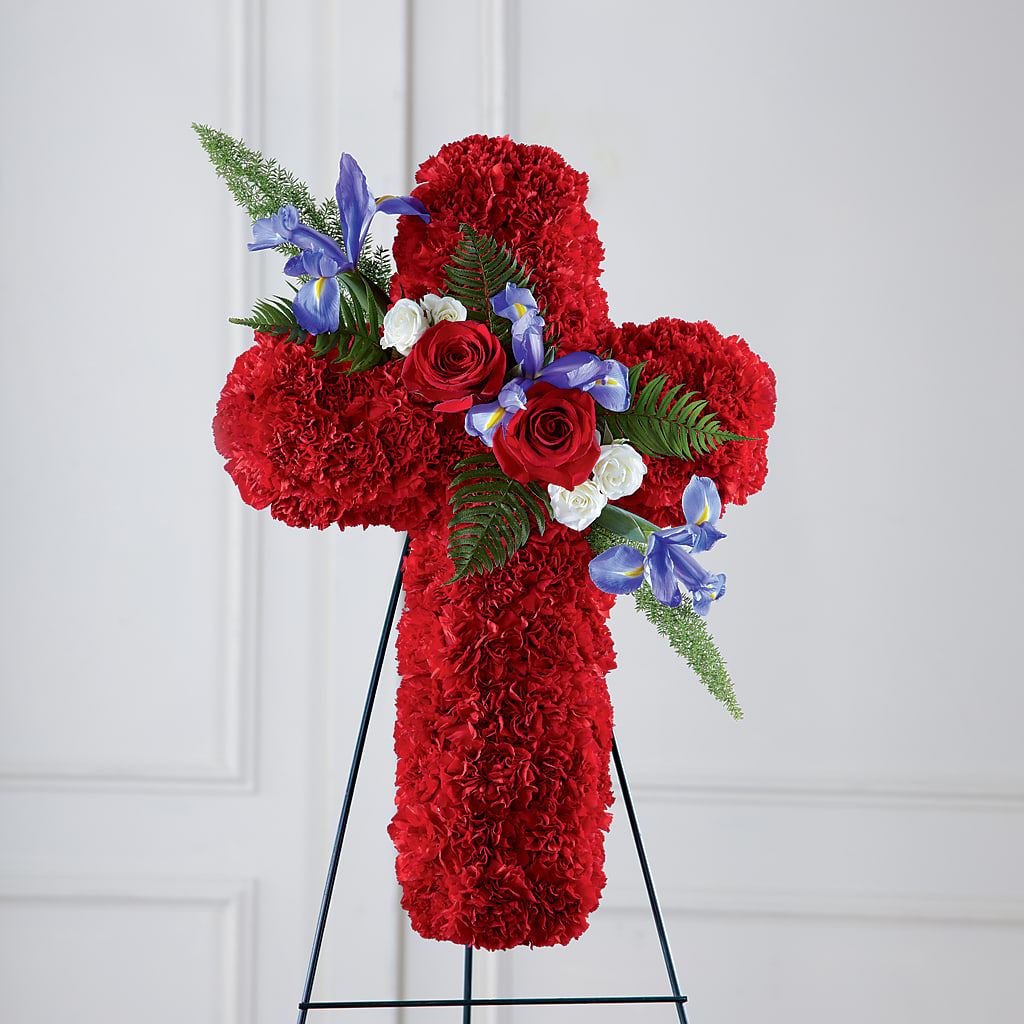 Faithful Hero Floral Cross – LEMON TREE FLOWERS & THINGS, Columbiana OH