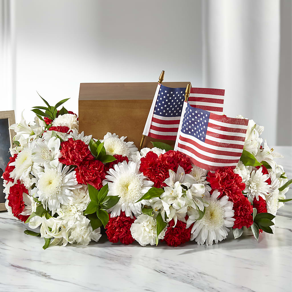 Spirit of Patriotism Cremation Adornment – LEMON TREE FLOWERS & THINGS, Columbiana OH
