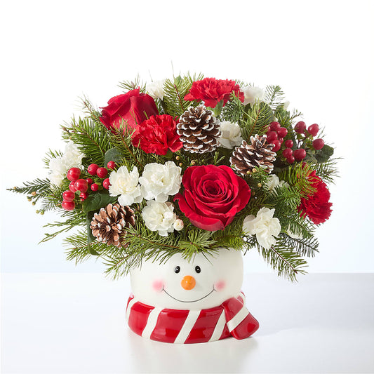 Jolly Snowman Bouquet – LEMON TREE FLOWERS & THINGS, Columbiana OH
