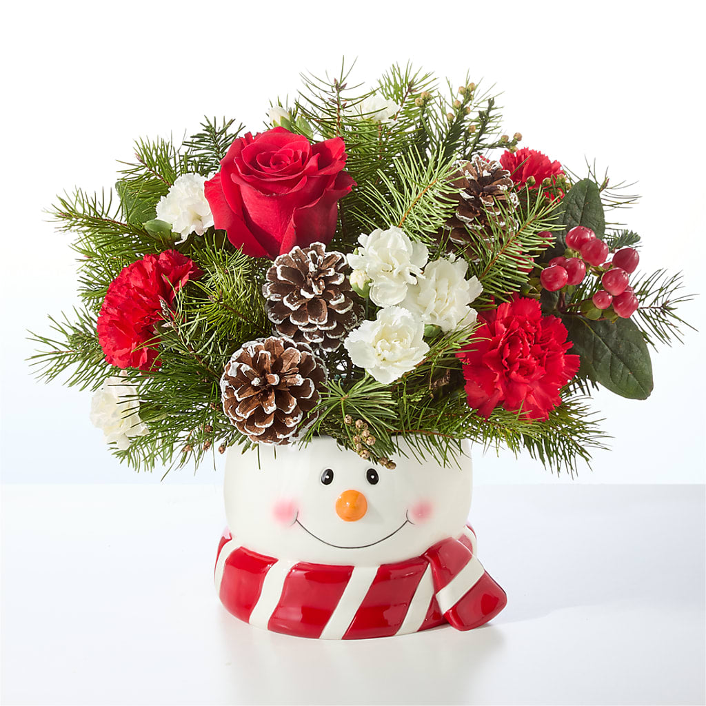 Jolly Snowman Bouquet – LEMON TREE FLOWERS & THINGS, Columbiana OH