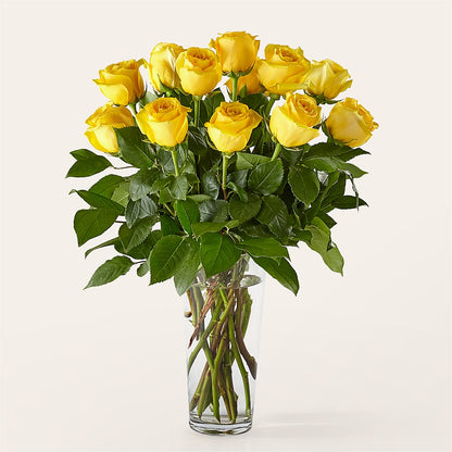 Long Stem Yellow Rose Bouquet – LEMON TREE FLOWERS & THINGS, Columbiana OH