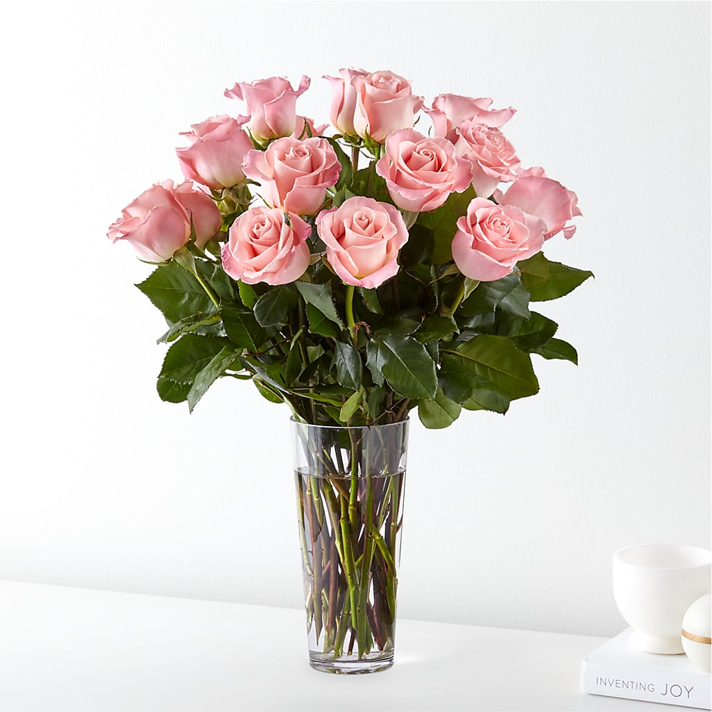 Long Stem Pink Rose Bouquet – LEMON TREE FLOWERS & THINGS, Columbiana OH