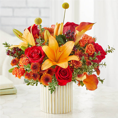 Scarlet Skies Bouquet – LEMON TREE FLOWERS & THINGS, Columbiana OH