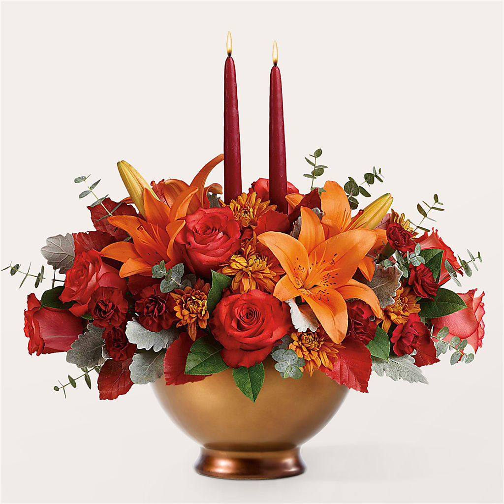 Fruits of Fall Centerpiece – LEMON TREE FLOWERS & THINGS, Columbiana OH
