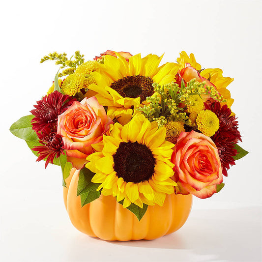 Golden Gourd Pumpkin Bouquet – LEMON TREE FLOWERS & THINGS, Columbiana OH