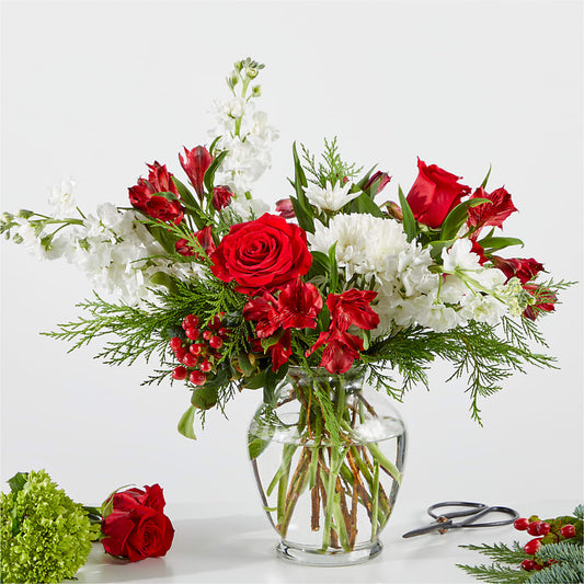 Merry Moment Bouquet – A Florist Original – LEMON TREE FLOWERS & THINGS, Columbiana OH
