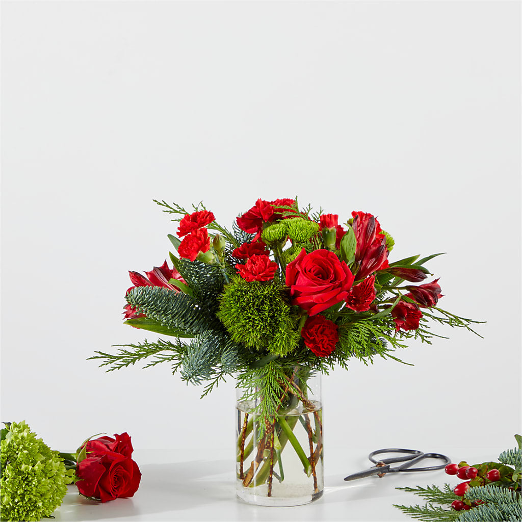 Merry Moment Bouquet – A Florist Original – LEMON TREE FLOWERS & THINGS, Columbiana OH