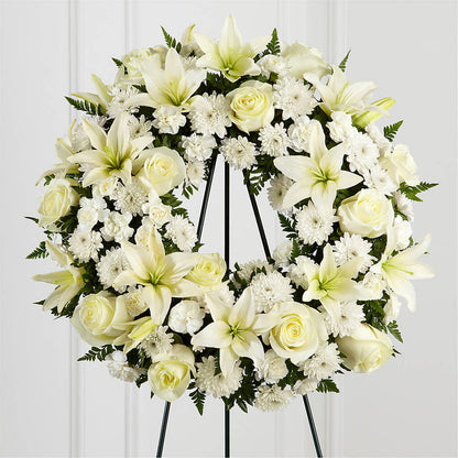 Treasured Tribute Wreath – LEMON TREE FLOWERS & THINGS, Columbiana OH