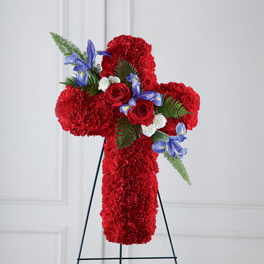 Faithful Hero Floral Cross – LEMON TREE FLOWERS & THINGS, Columbiana OH