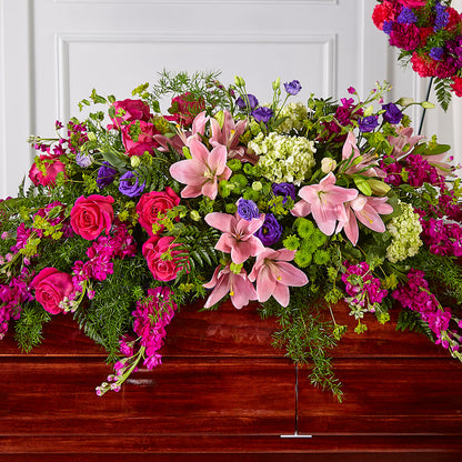 Radiant Tribute Casket Spray – LEMON TREE FLOWERS & THINGS, Columbiana OH