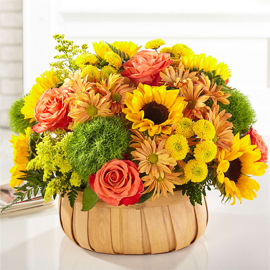 Harvest Sunflower Basket – LEMON TREE FLOWERS & THINGS, Columbiana OH