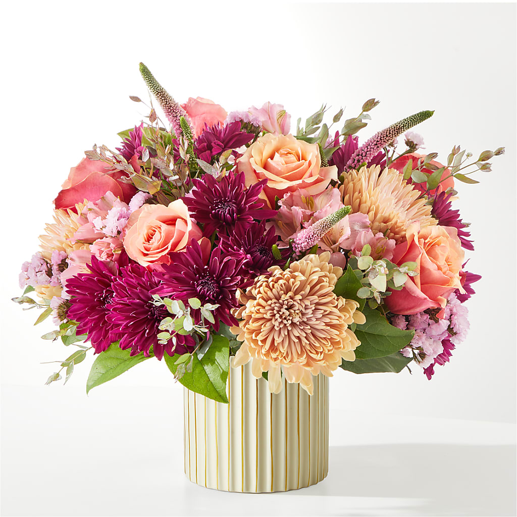Berry Cobbler Bouquet with Ivory Vase – LEMON TREE FLOWERS & THINGS, Columbiana OH