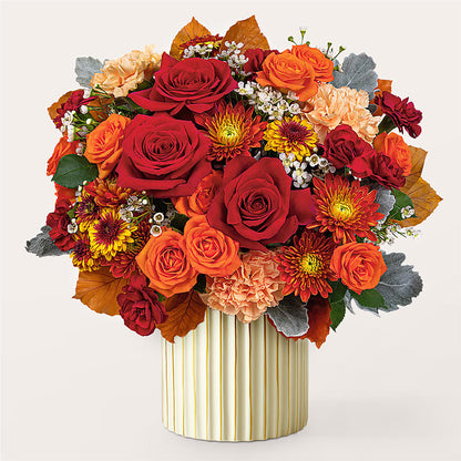 Merlot Bouquet with Ivory Vase – LEMON TREE FLOWERS & THINGS, Columbiana OH