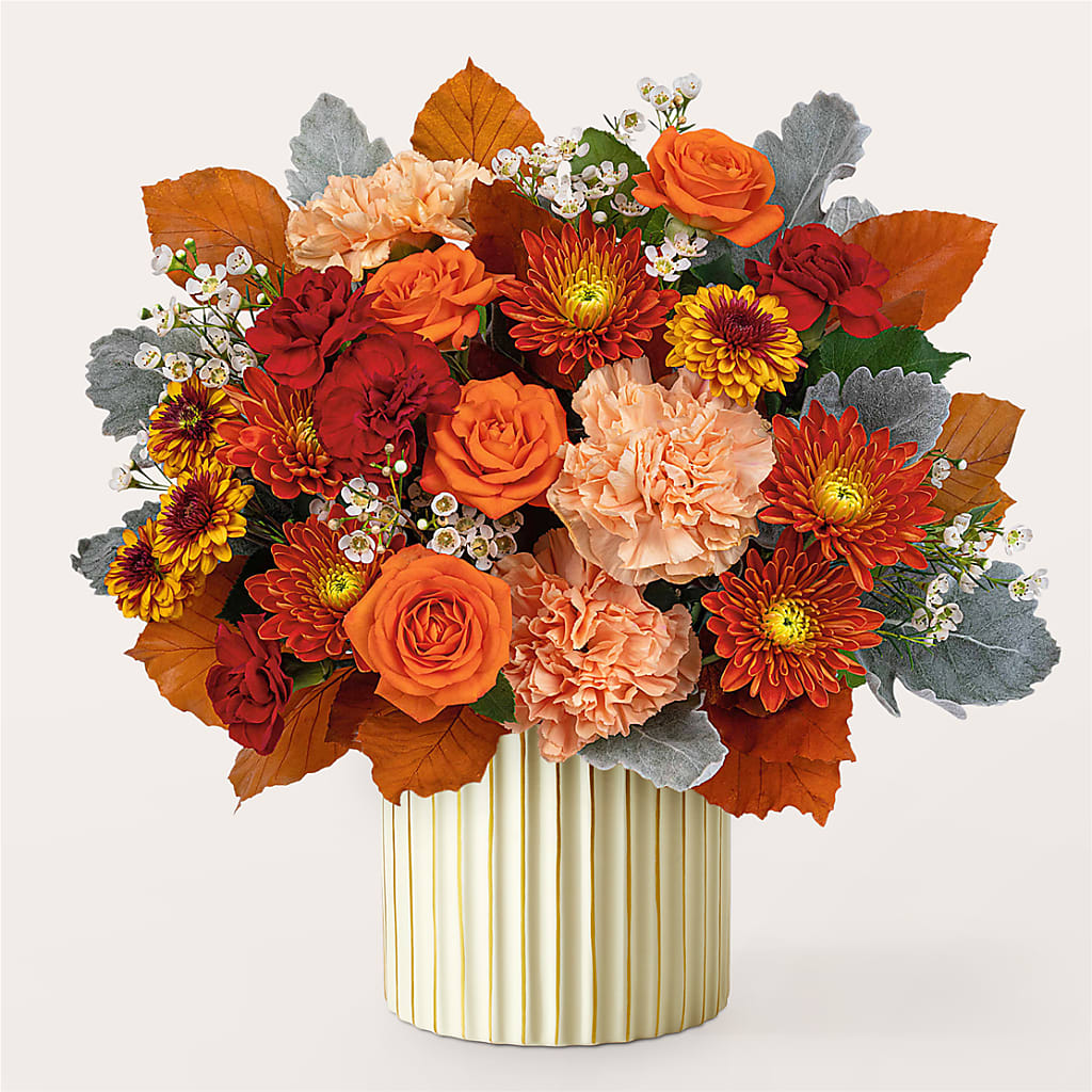 Merlot Bouquet with Ivory Vase – LEMON TREE FLOWERS & THINGS, Columbiana OH