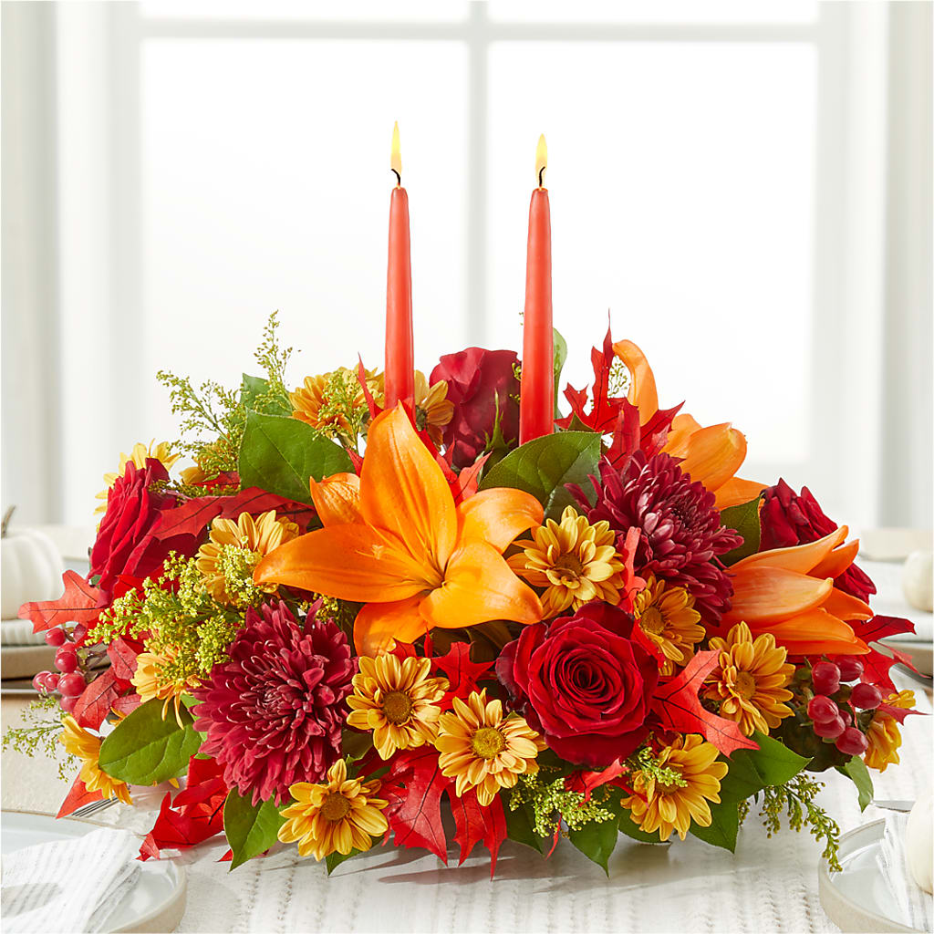 Autumn's Embrace Centerpiece – LEMON TREE FLOWERS & THINGS, Columbiana OH