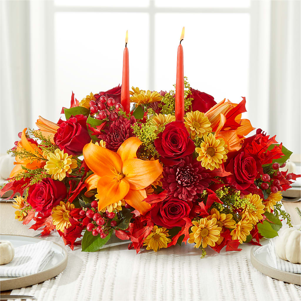 Autumn's Embrace Centerpiece – LEMON TREE FLOWERS & THINGS, Columbiana OH