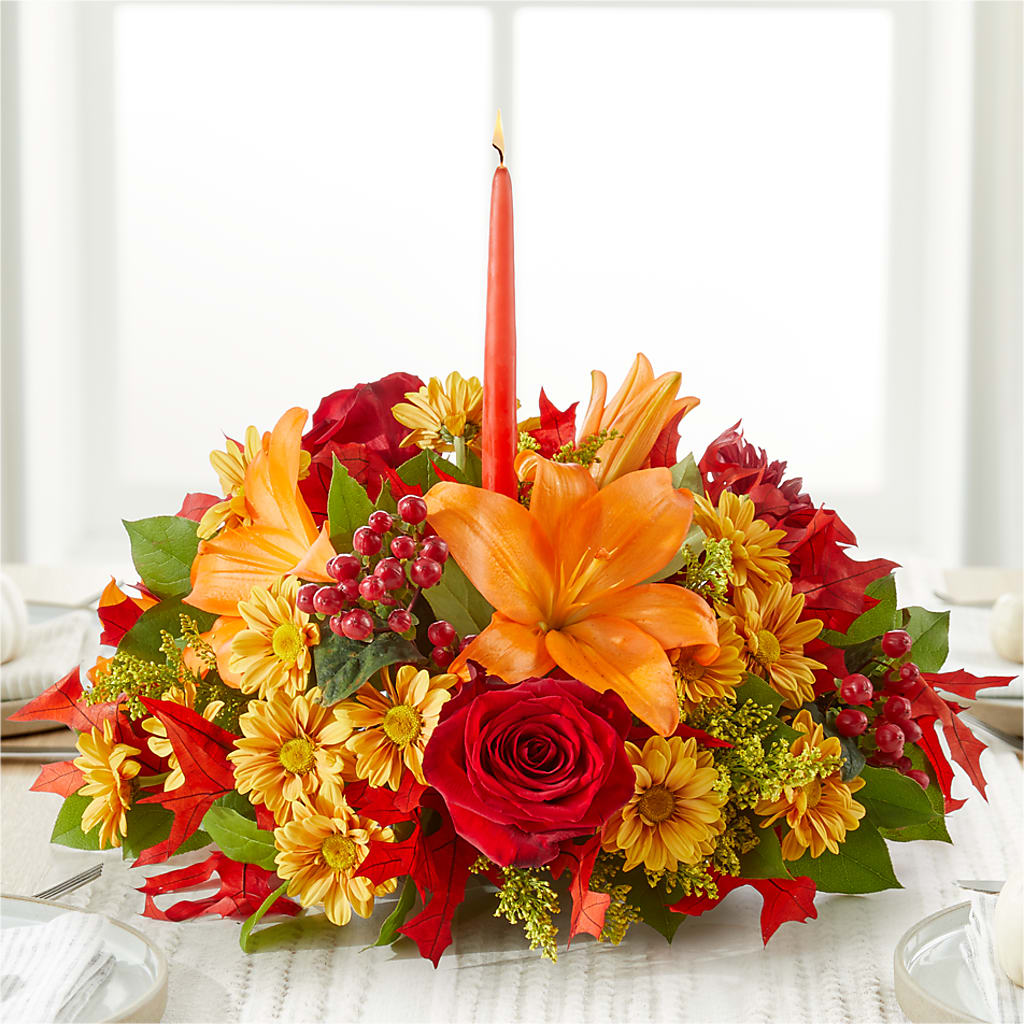 Autumn's Embrace Centerpiece – LEMON TREE FLOWERS & THINGS, Columbiana OH